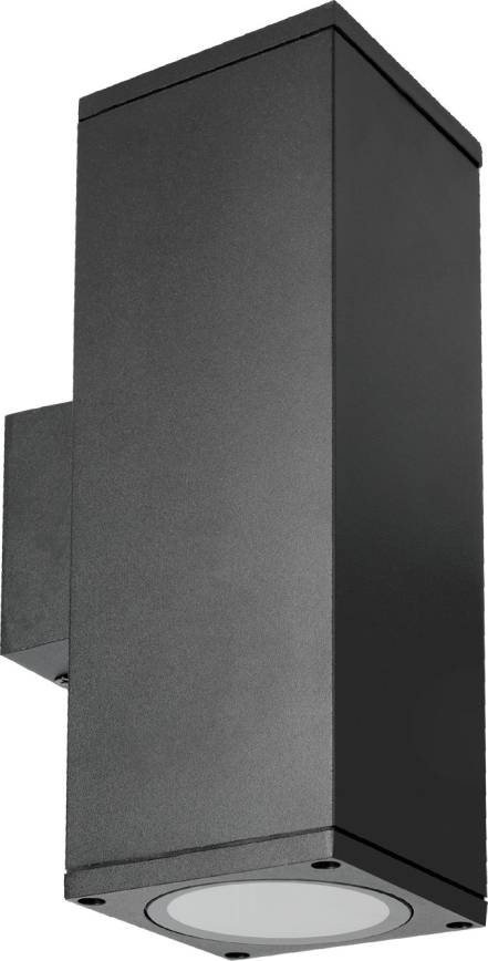 Vägglampa för utomhusbruk 2xGU10/35W/230V IP54 vinklat svart