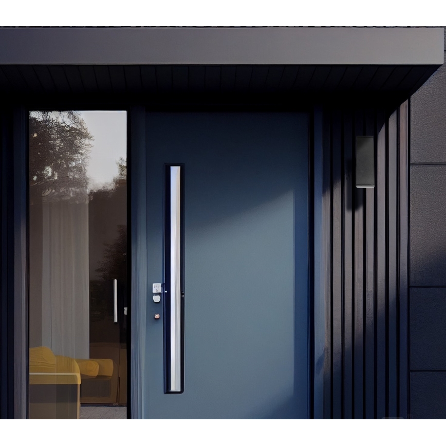 Vägglampa för utomhusbruk 2xGU10/35W/230V IP54 vinklat svart