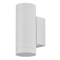 Vägglampa för utomhusbruk 2xGU10/40W/230V IP54 vit