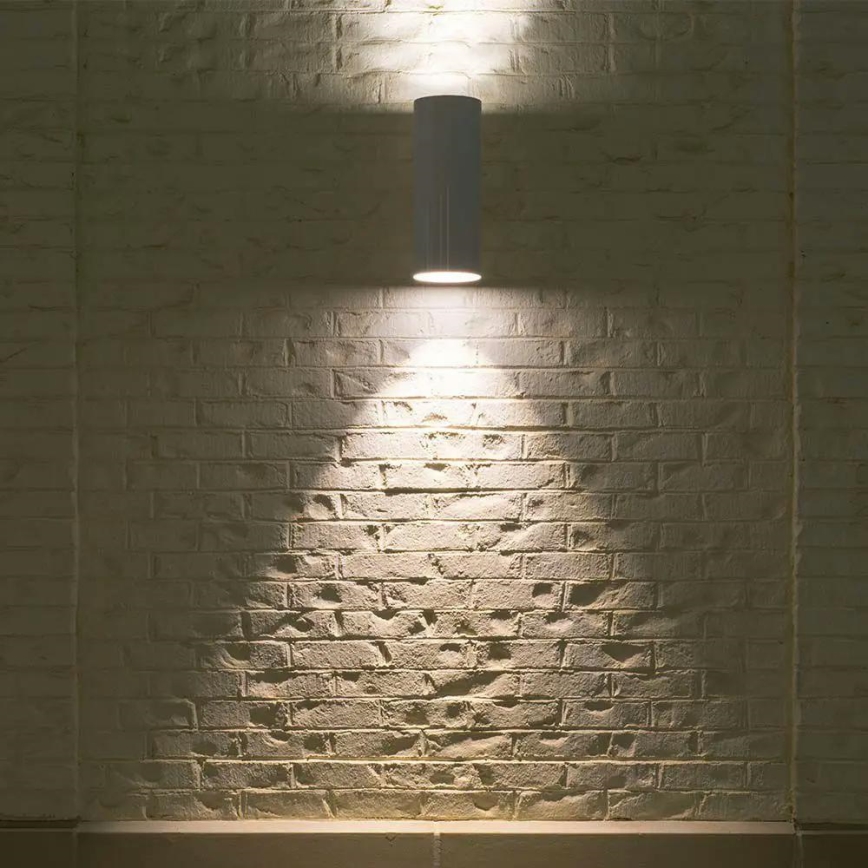 Vägglampa för utomhusbruk 2xGU10/40W/230V IP54 vit