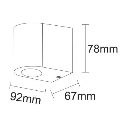 Vägglampa för utomhusbruk BOSTON 1xGU10/10W/230V IP44 svart