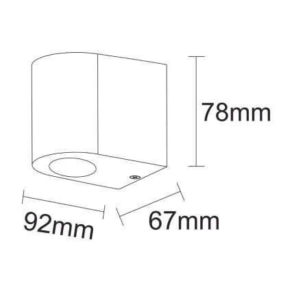 Vägglampa för utomhusbruk BOSTON 1xGU10/10W/230V IP44 vit