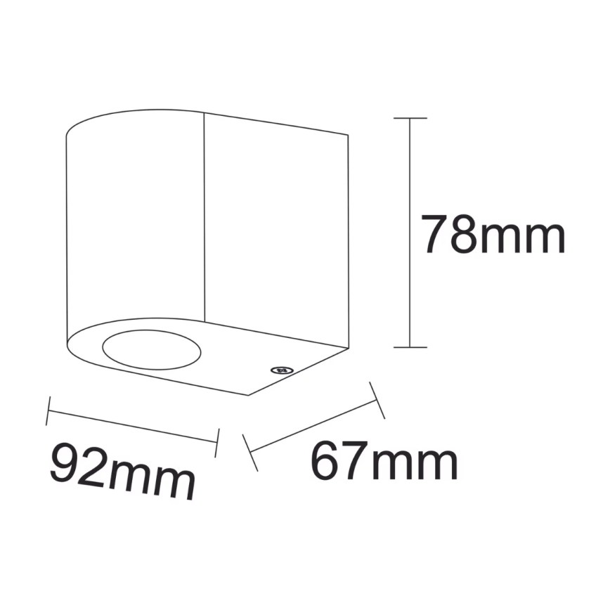 Vägglampa för utomhusbruk BOSTON 1xGU10/10W/230V IP44 vit