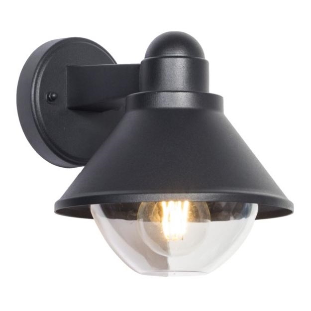 Vägglampa för utomhusbruk ELGIN 1xE27/60W/230V IP44 svart