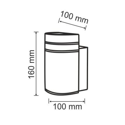 Vägglampa för utomhusbruk GILBERT 1xGU10/10W/230V IP44