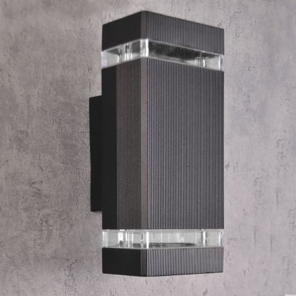 Vägglampa för utomhusbruk GILBERT 2xGU10/10W/230V IP44