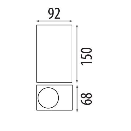 Vägglampa för utomhusbruk GUBE-S 2xGU10/7W/230V IP44