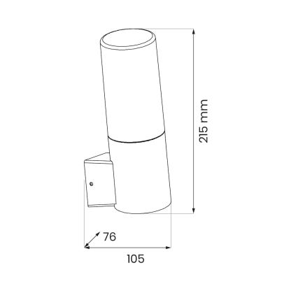 Vägglampa för utomhusbruk HARLEM 1xE27/60W/230V IP44 svart