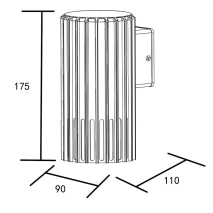 Vägglampa för utomhusbruk KUUSAMO 1xE27/20W/230V IP54 antracit