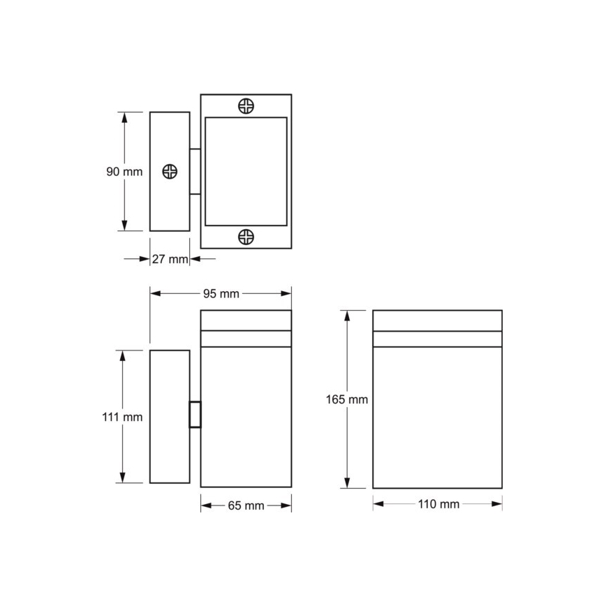 Vägglampa för utomhusbruk LITEK 1xGU10/30W/230V IP54 grå