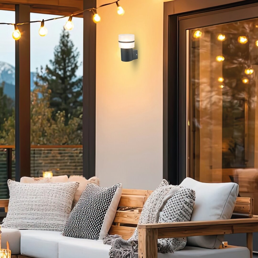Vägglampa för utomhusbruk MIA 1xE27/60W/230V IP44 svart