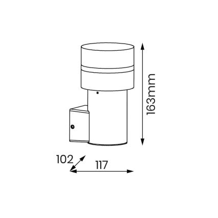 Vägglampa för utomhusbruk MIA 1xE27/60W/230V IP44 svart