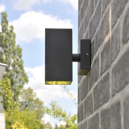 Vägglampa för utomhusbruk MORRIS 2xGU10/35W/230V IP54