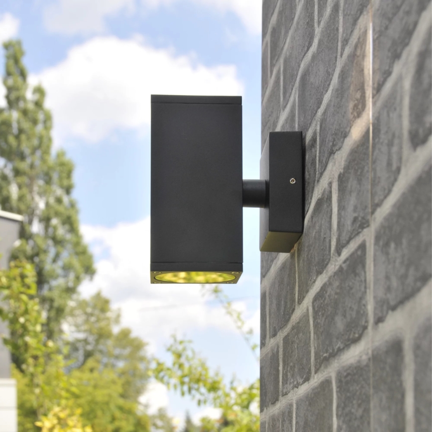 Vägglampa för utomhusbruk MORRIS 2xGU10/35W/230V IP54