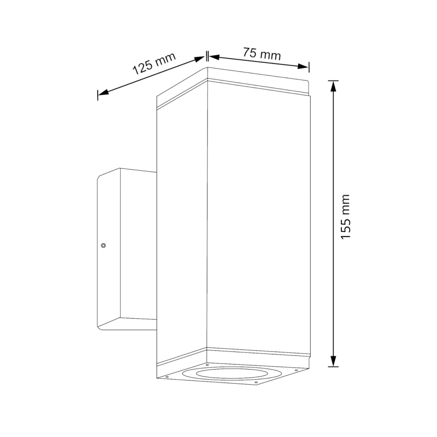 Vägglampa för utomhusbruk MORRIS 2xGU10/35W/230V IP54