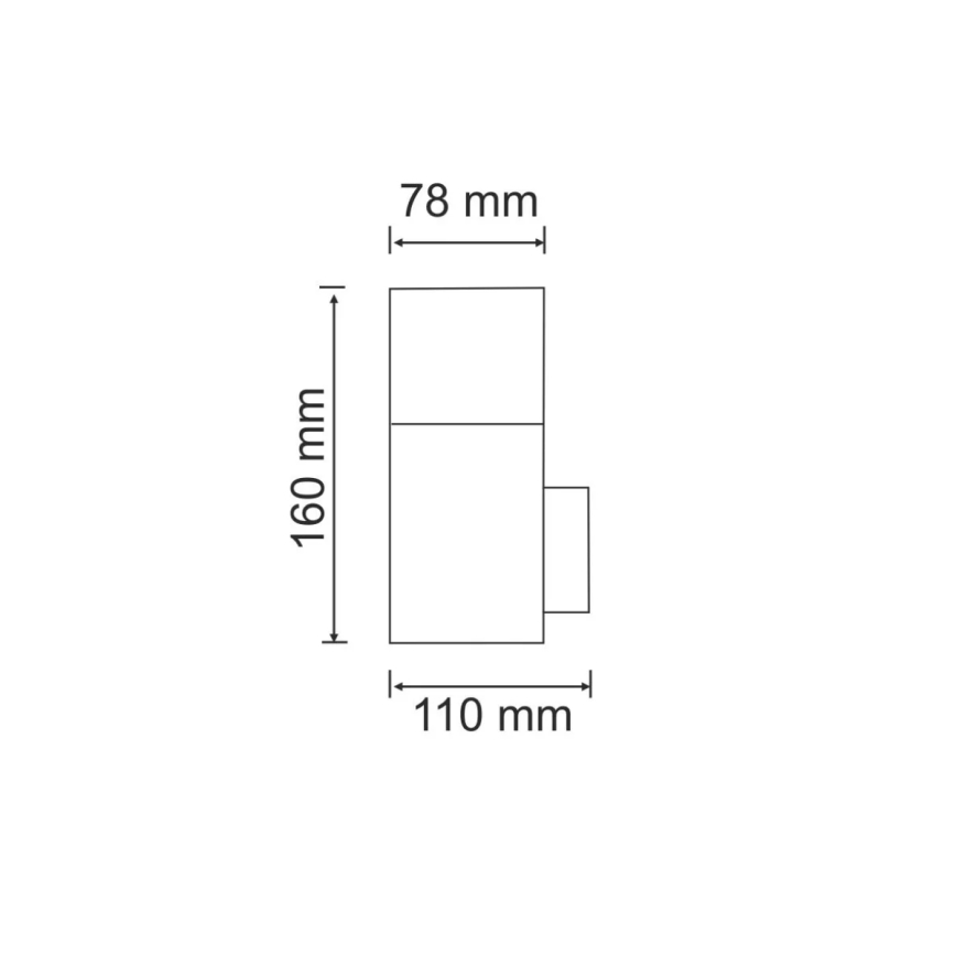 Vägglampa för utomhusbruk NEW YORK 1xE27/12W/230V IP44 antracit
