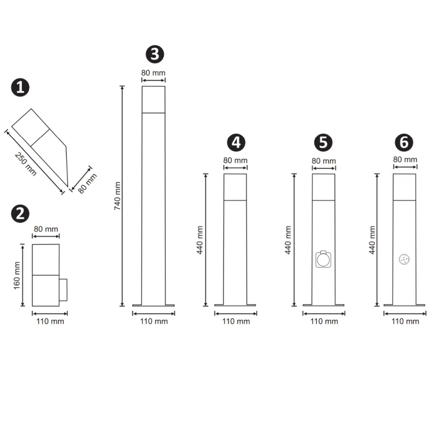 Vägglampa för utomhusbruk NEW YORK 1xE27/12W/230V IP44 antracit