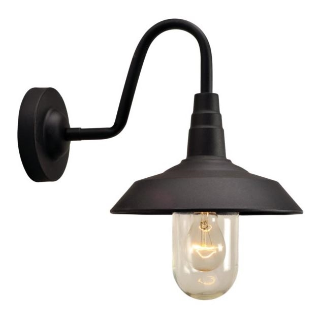 Vägglampa för utomhusbruk NILDA 1xE27/60W/230V IP44 svart