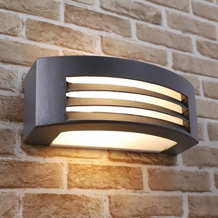Vägglampa för utomhusbruk OLIANA 1xE27/60W/230V IP54 antracit