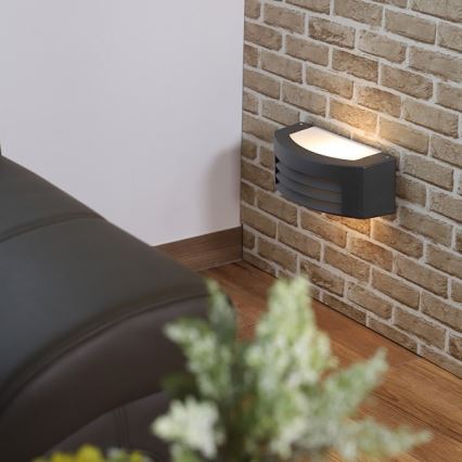 Vägglampa för utomhusbruk OLIANA 1xE27/60W/230V IP54 antracit