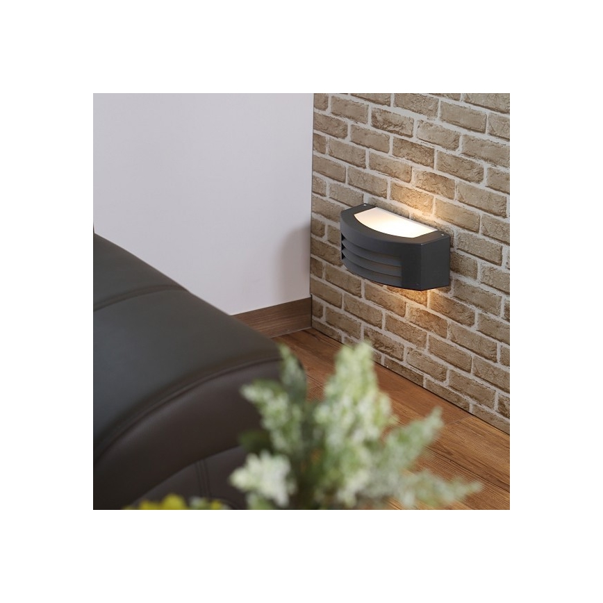 Vägglampa för utomhusbruk OLIANA 1xE27/60W/230V IP54 antracit