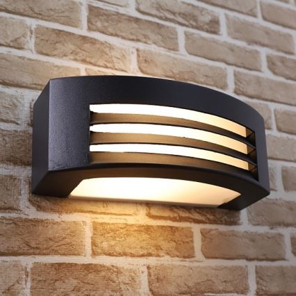 Vägglampa för utomhusbruk OLIANA 1xE27/60W/230V IP54 svart