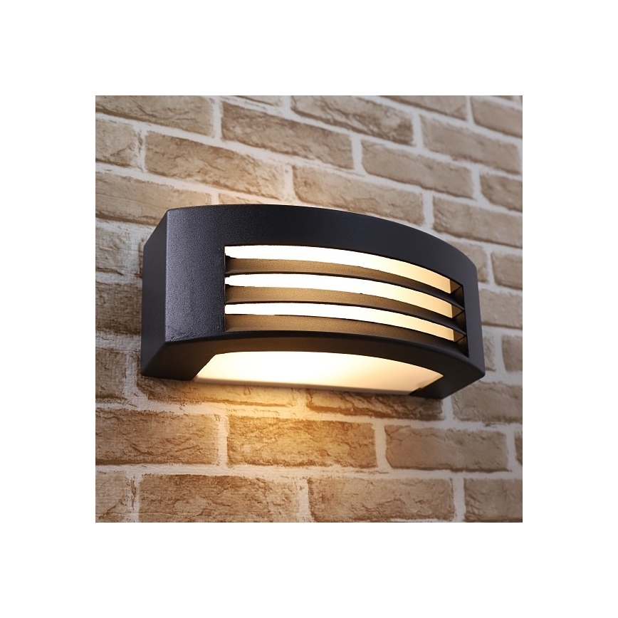 Vägglampa för utomhusbruk OLIANA 1xE27/60W/230V IP54 svart