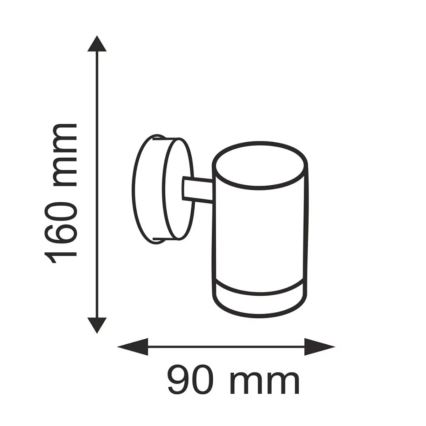 Vägglampa för utomhusbruk OLIMP 2 1xGU10/8W/230V IP44 rostfri