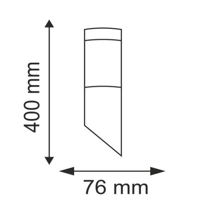 Vägglampa för utomhusbruk OSLO 1xE27/10W/230V IP44