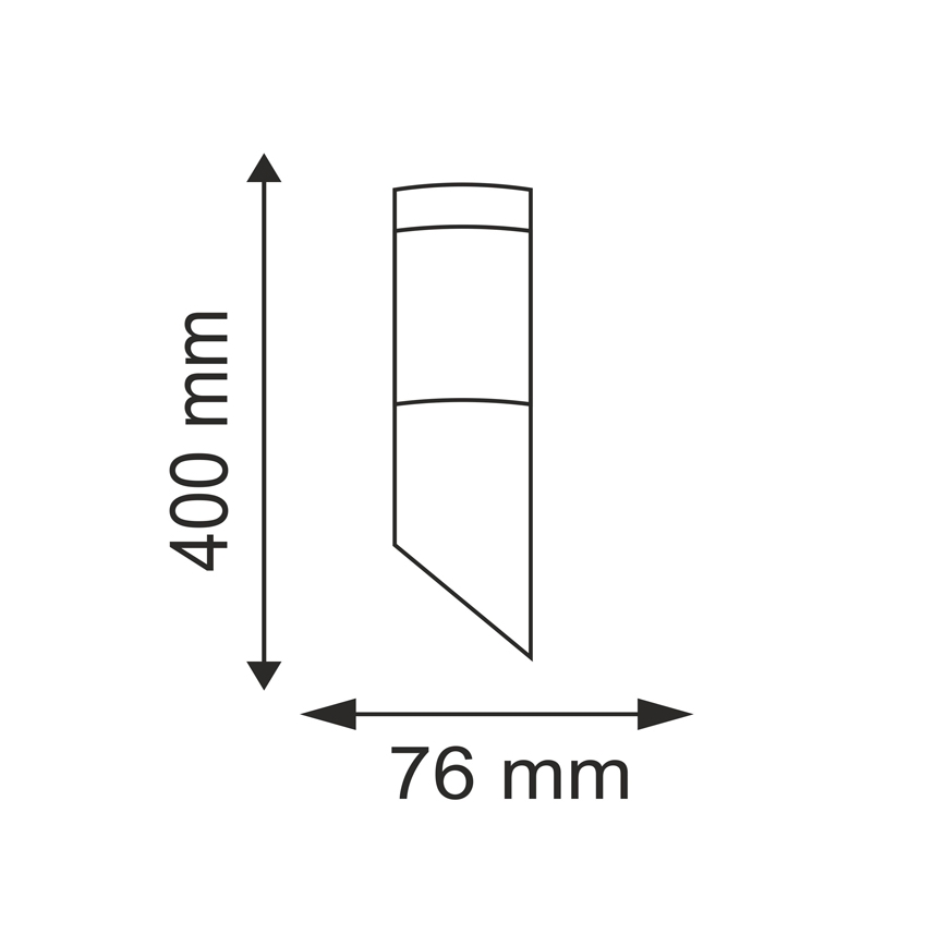 Vägglampa för utomhusbruk OSLO 1xE27/10W/230V IP44