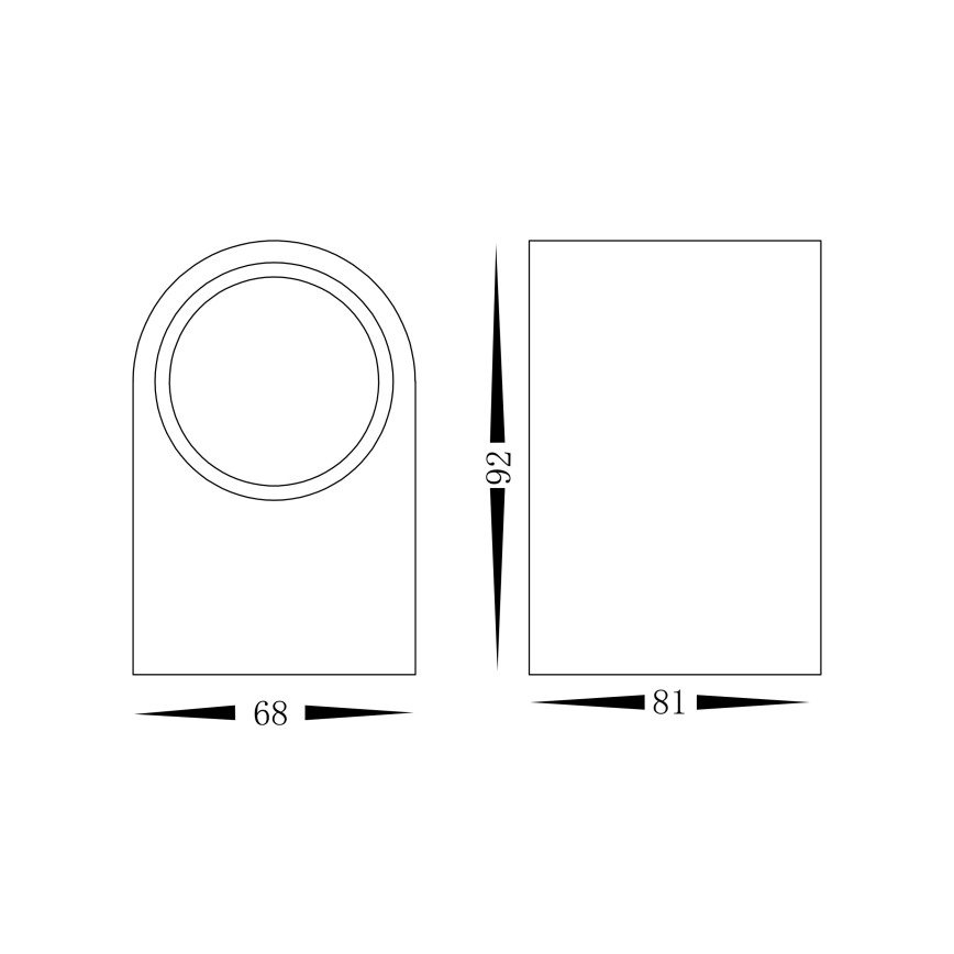Vägglampa för utomhusbruk OVALIS 1xGU10/35W/230V IP44 svart