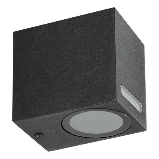 Vägglampa för utomhusbruk QUERK 1xGU10/35W/230V IP54 8 cm svart