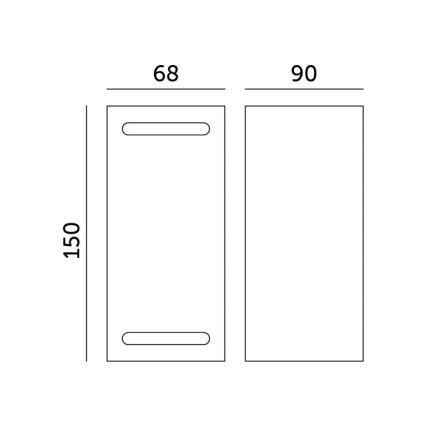 Vägglampa för utomhusbruk QUERK 2xGU10/35W/230V IP54 15 cm svart