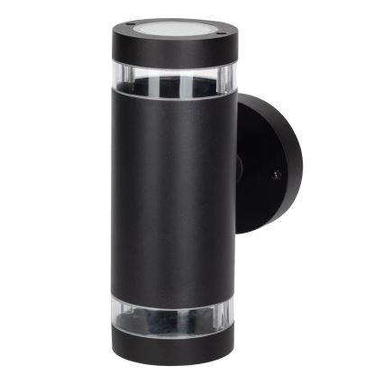 Vägglampa för utomhusbruk RINO 2xGU10/12W/230V IP54 svart