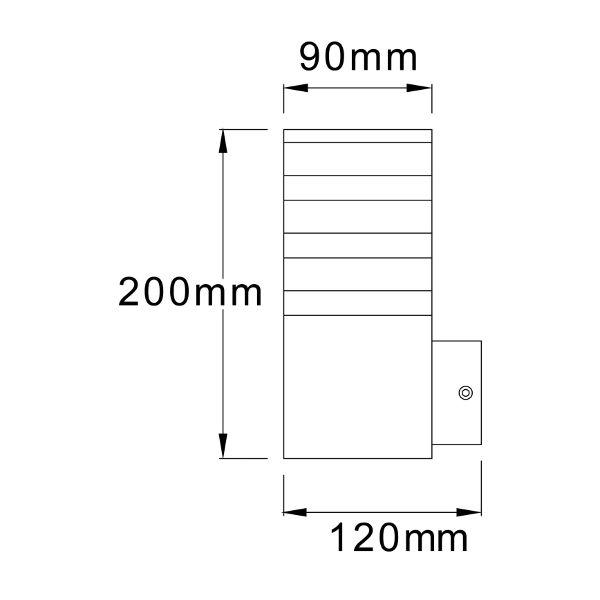 Vägglampa för utomhusbruk TEKSAS 1xE27/12W/230V IP44 grafit