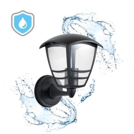 Vägglampa för utomhusbruk TEVIO 1xE27/60W/230V IP54 svart