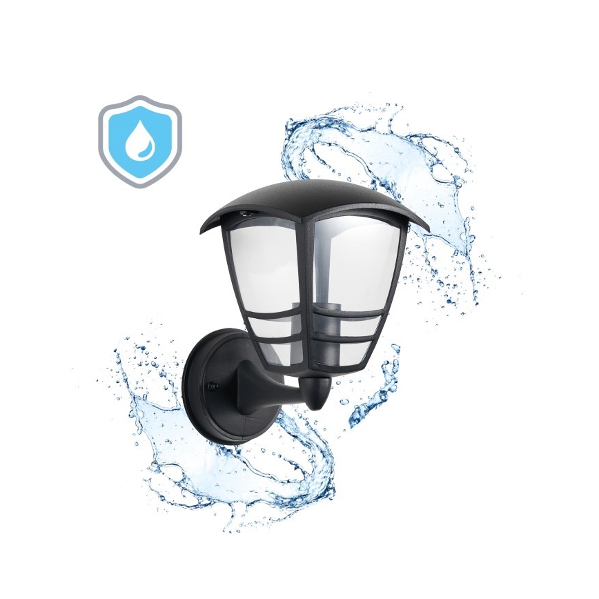 Vägglampa för utomhusbruk TEVIO 1xE27/60W/230V IP54 svart