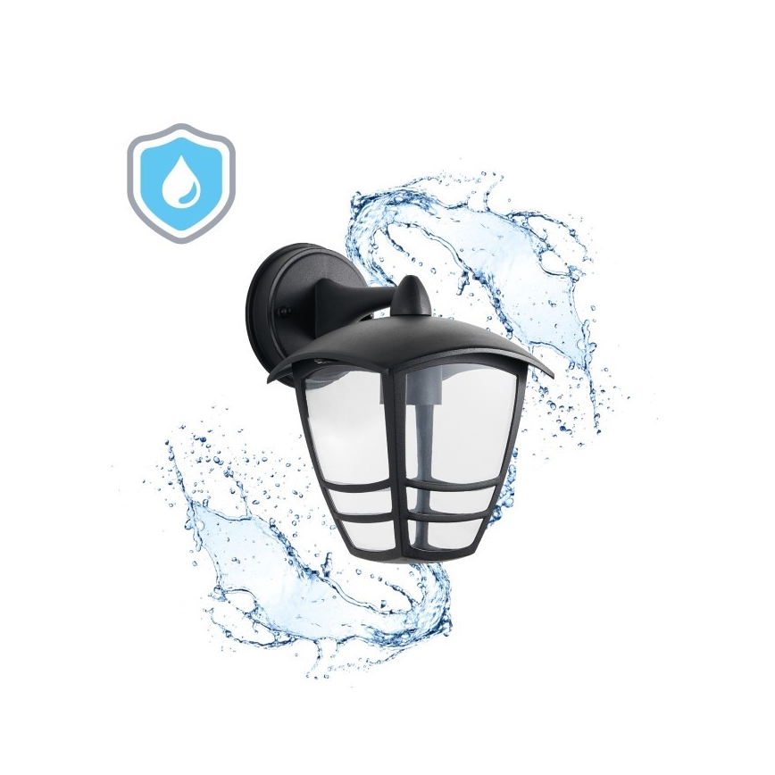 Vägglampa för utomhusbruk TEVIO KD 1xE27/60W/230V IP54 svart