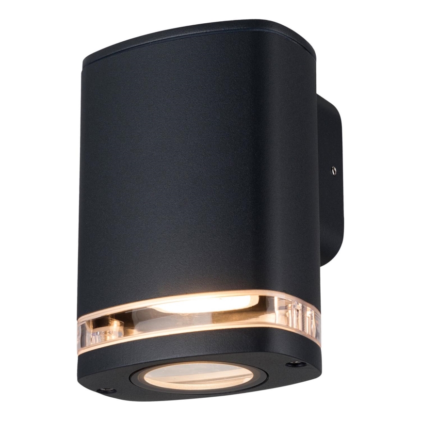 Vägglampa för utomhusbruk ZEVI 1xGU10/10W/230V IP54 svart