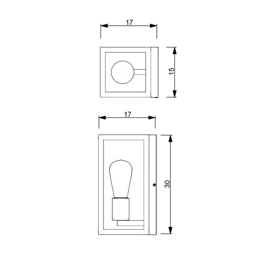 Vägglampa FRAME 1xE27/60W/230V