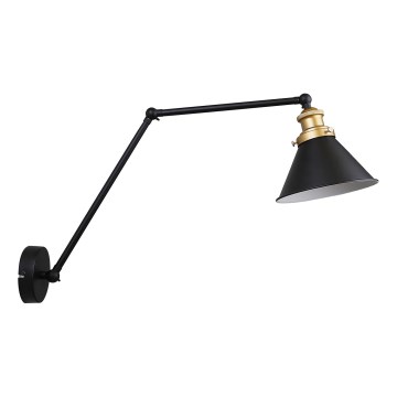 Vägglampa FUNDO 1xE27/40W/230V svart/guld