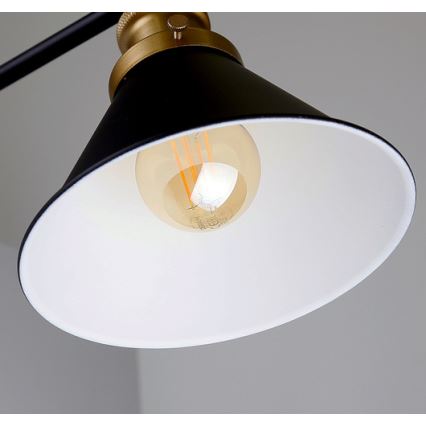 Vägglampa FUNDO 1xE27/40W/230V svart/guld