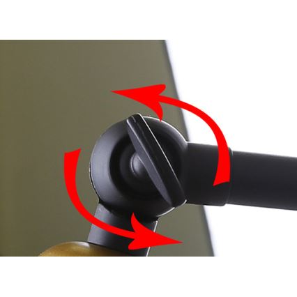 Vägglampa FUNDO 1xE27/40W/230V svart/guld