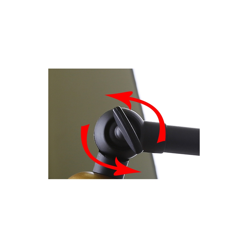Vägglampa FUNDO 1xE27/40W/230V svart/guld