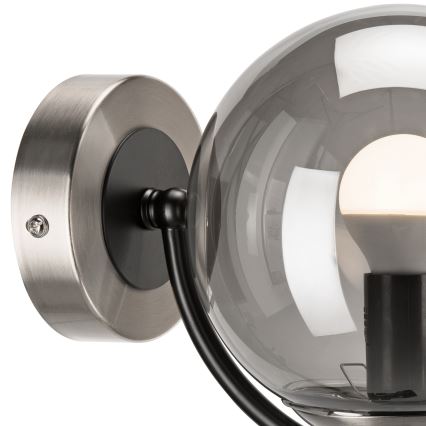 Vägglampa GEORGIA 1xE14/5W/230V matt krom/rökig