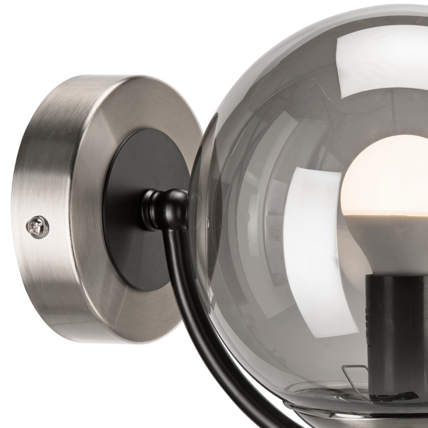 Vägglampa GEORGIA 1xE14/5W/230V matt krom/rökig