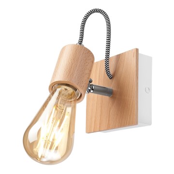 Vägglampa GUSTAVO 1xE27/60W/230V bok - FSC certifierade