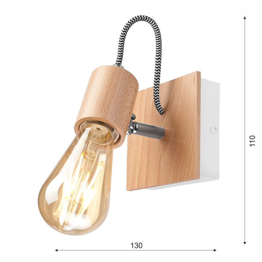 Vägglampa GUSTAVO 1xE27/60W/230V bok
