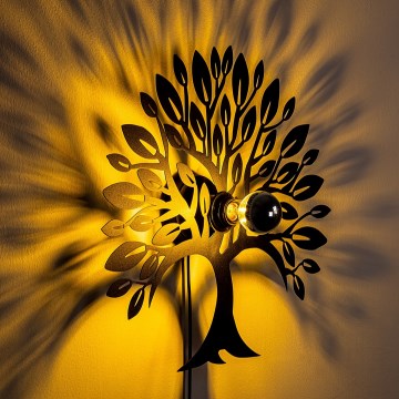 Vägglampa HEART TREE 1xE27/40W/230V svart
