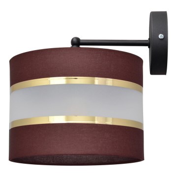 Vägglampa HELEN 1xE27/15W/230V brun/svart/gyllene